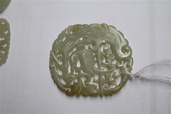 Three 19th/20th century jade plaques